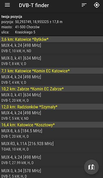DVB-T finder-ustawienie anteny naziemnej